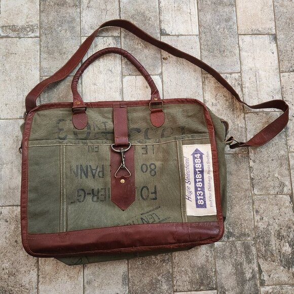 Mona B Canvas Messenger Bag - Picture 1 of 6